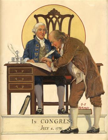 (AMERICAN REVOLUTION / BENJAMIN FRANKLIN / INDEPENDENCE DAY.)  JOSEPH KERNAN. In Congress, July 4, 1776.